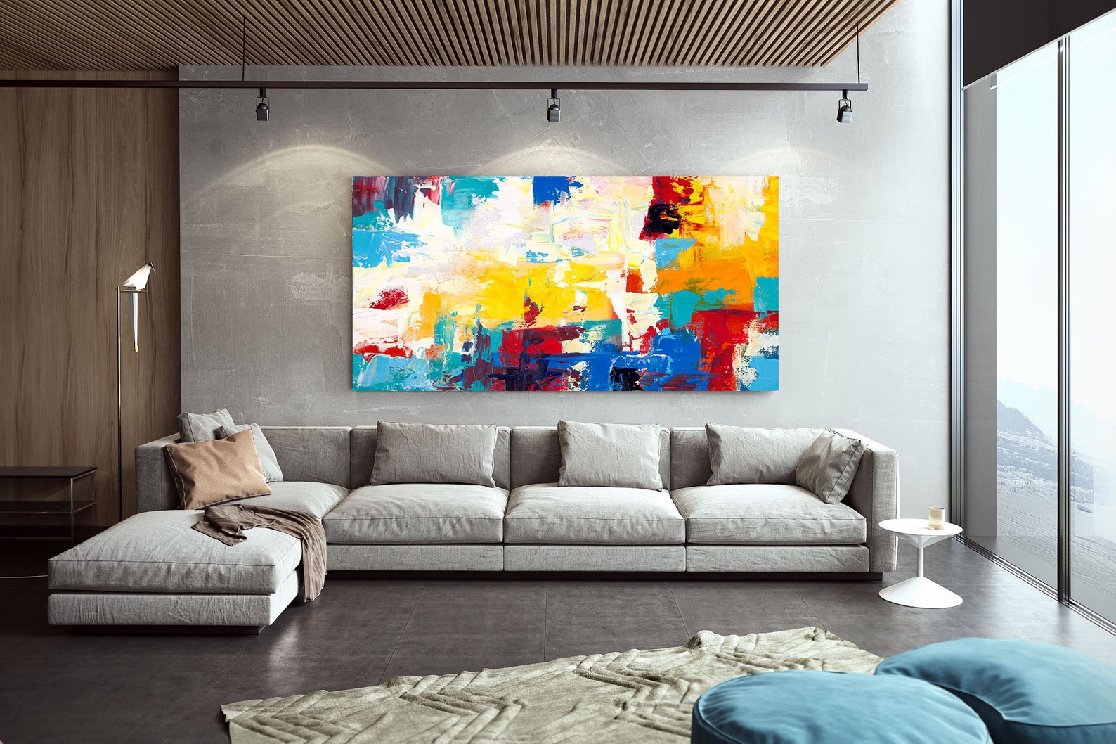 Extra Large Wall Art Original Handpainted Contemporary XL - Etsy