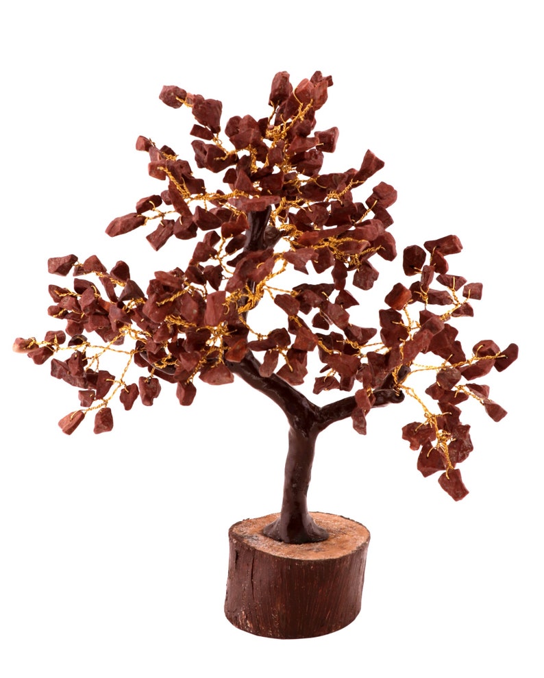 Natural Red Jasper Crystals Bonsai Money Tree Good Luck Charm Healing Crystal Reiki Healing Feng Shui Tree 8 10 Inch - 