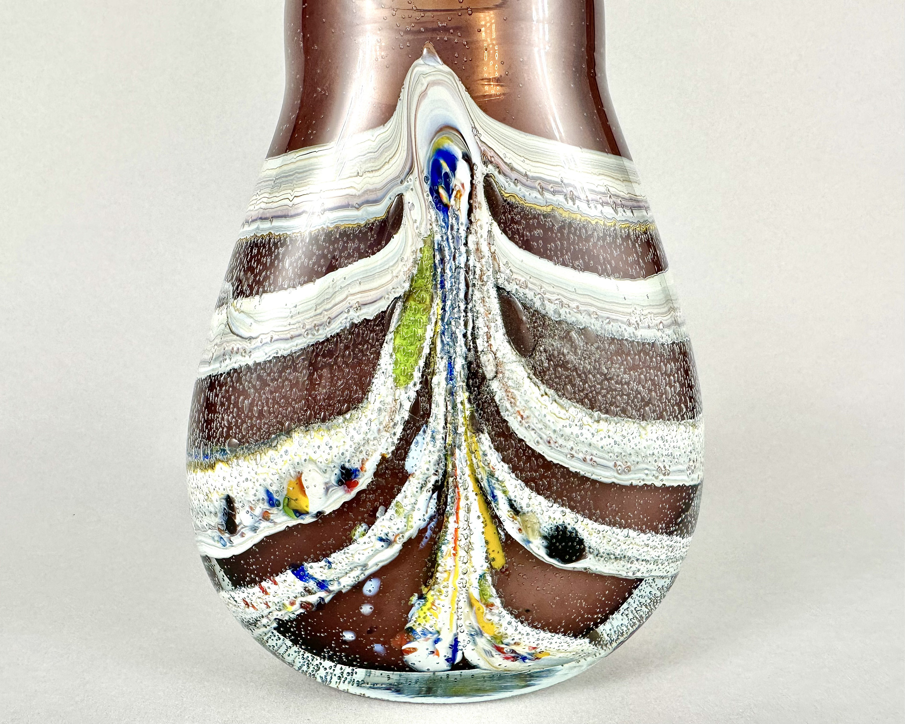 ムラノガラス murano ヴィンテージ 花瓶 ムラーノガラス（ベネチアングラス）花瓶／花器「虹の窓」 – chisa