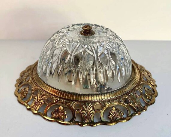 Vintage flush mount sale chandelier