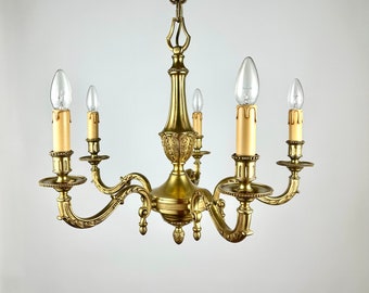 Lustre Plafonnier 3 Lumières Laiton Style Mid-century Moderne - Neuf, Réglable En Hauteur, Fabriqué En Inde