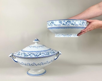 Vintage Limoges French Soup Tureen & Large Serving Bowl Set – Price for the Pair!