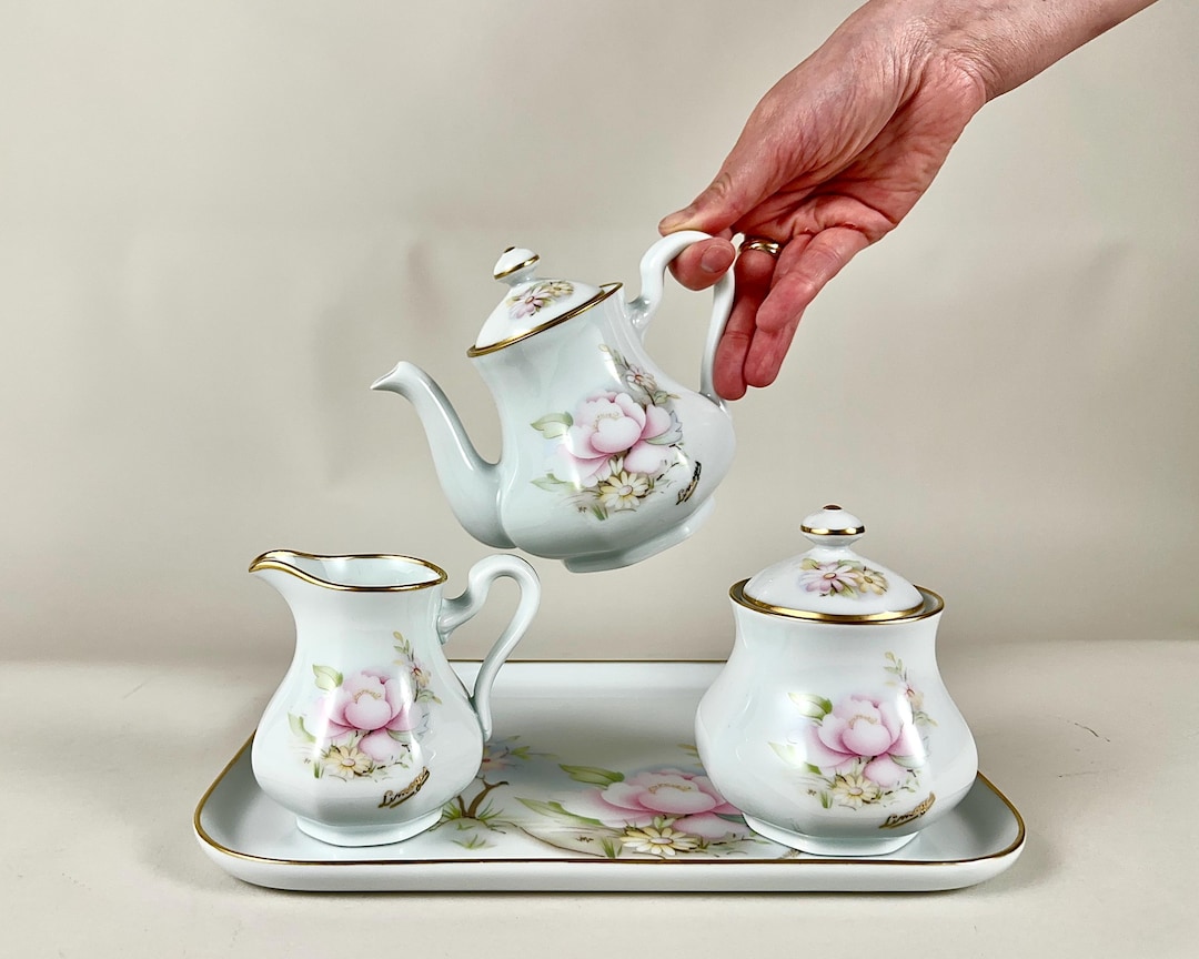 Vintage Limoges Small Tea Set | Delicate Floral Print Porcelain From ...