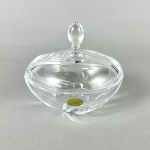 Beautiful Vintage Sugar Bowl With Lid In 24 Lead Crystal by Cristal D&#39;arques  France, 1970s | Vintage Transperant Crystal Candy Dish