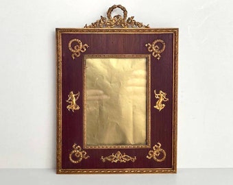 Awesome Antique Photo Frame | 19th Century Gilt Bronze &  Mahogany Photo Frame | Limited Edition | Photo Frame in The Style Of Louis XVI