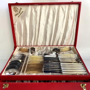 German Flatware Set Cased Cutlery Set Fürst Besteck Solingen Pastry Slice Knives Forks Spoons Cutlery Set Vintage Solingen In Original Case