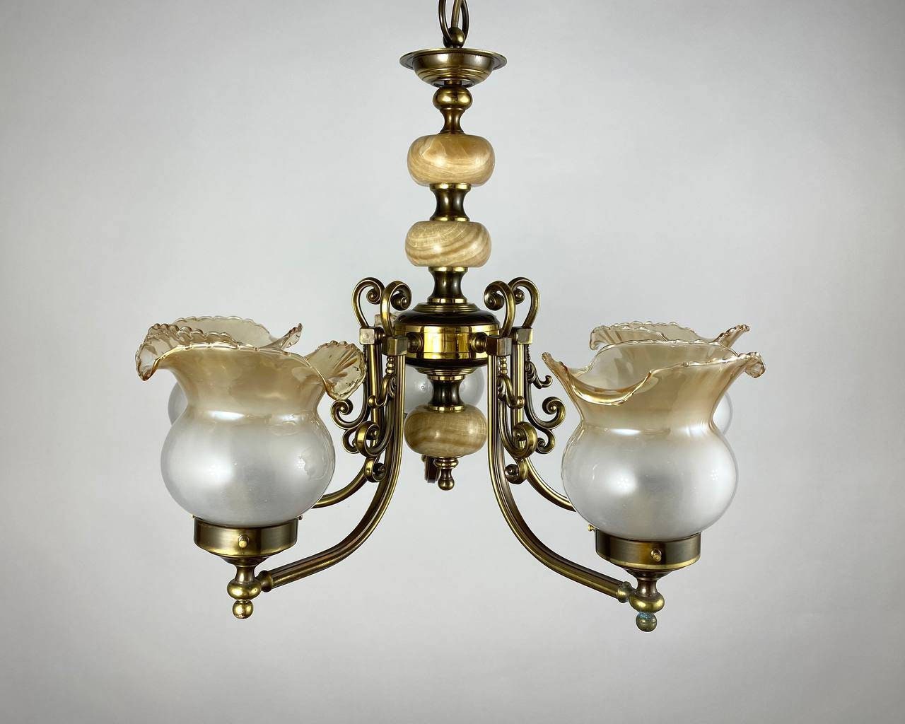 オニキス大理石シャンデリア8灯