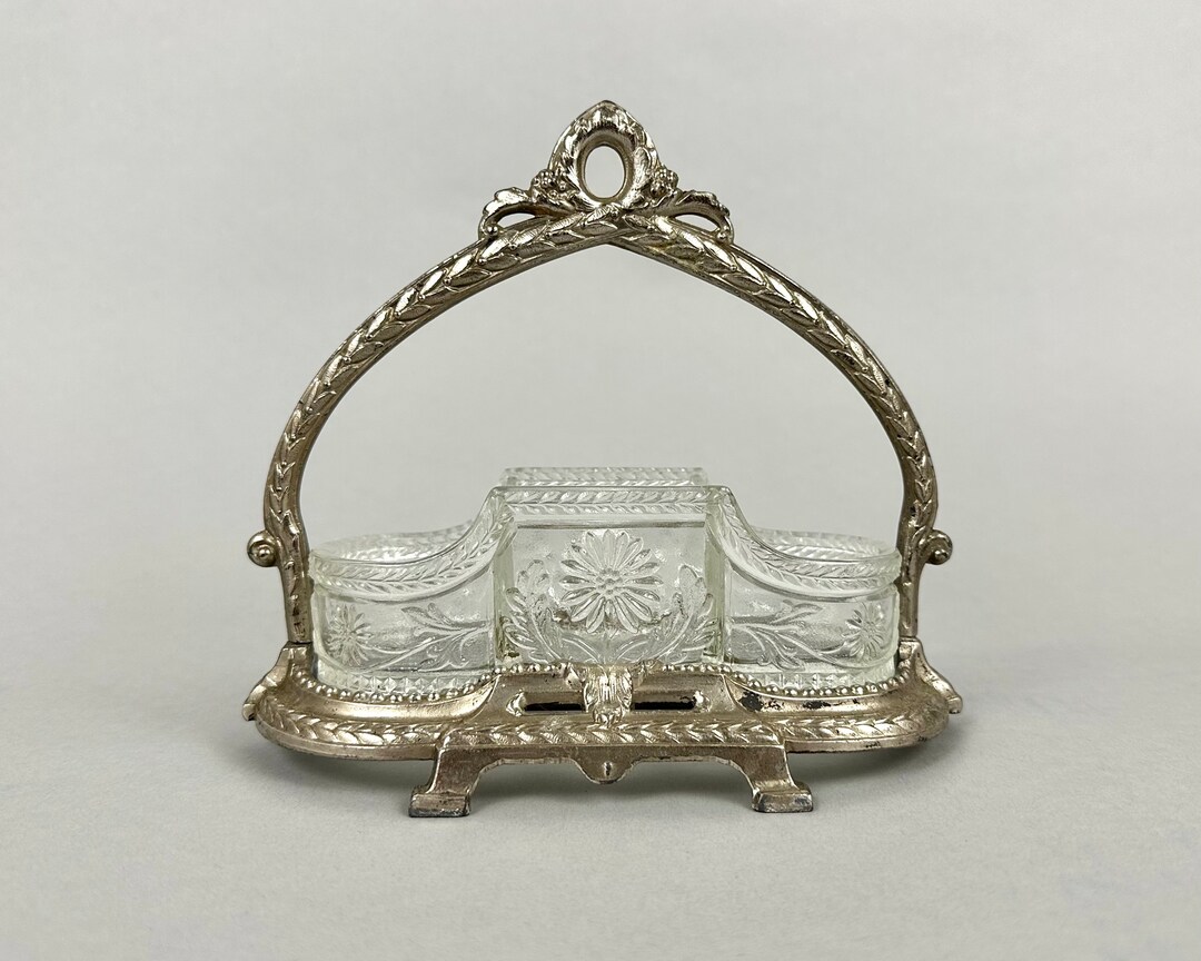 Antique Silver Plated Condiment Dish France 1910s Antique Etsy