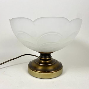 Vintage Table Lamp Brass Art Deco Bedside Lamp Desk Lamp Living Room & Side Table Lamp Christmas Gift Home Light Floral Lampshade Lighting