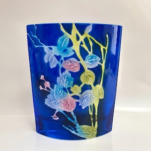 Rare Ada Lisa Gjeruldsen Art Glass Vase Signed Steninge Castle Sweden 2012 Swedish Art Glass Vase Steninge Swedish Vintage Signed Glass Vase