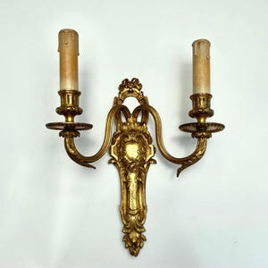 Sconce Antique French Bronze Wall Sconce Louis 16 Neoclassical 19 Century French Wall Sconce Rose Detail French Wall Sconce Antique Light