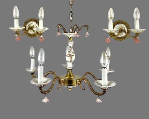 Chandelier and 2024 wall sconce sets