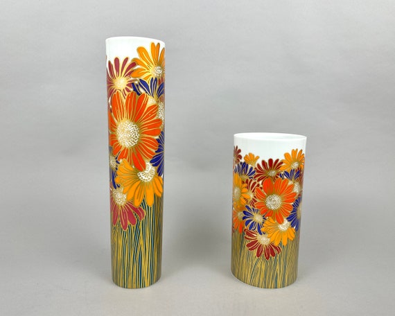 Vintage Rosenthal Studio Line Porcelain Vase: Gold Marguerite