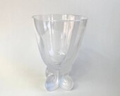 Crystal Vase Lalique Signed Lalique Glass Vase Lalique France Art Deco Osmonde Fern Leaf Footed Vase High Quality Frosted Glass Vase