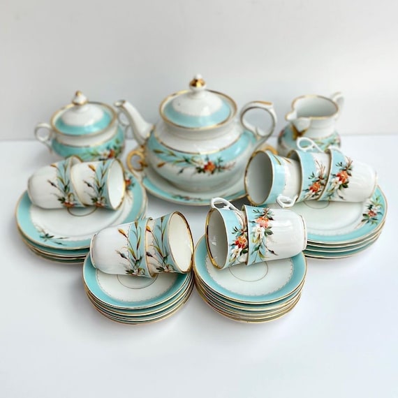 Antique Tea Set 1890 Years Germany C. Tielsch Tableware - Etsy