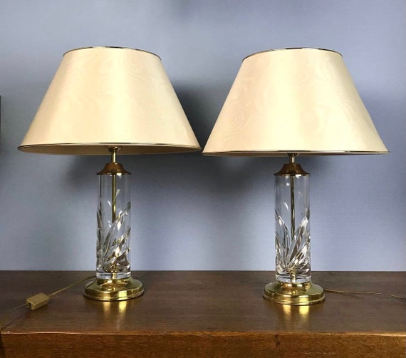 Nachtmann Pair of Table Lamp Vintage Lighting From Gold Plated Brass and  Crystal Nachtmann Leuchten Unique Lighting Germany, 2000 -  Canada