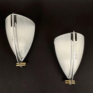 Italian Handcrafted Wall Lights VeArt Vesta Gizmond New Pair Of Murano VeArt Art Deco Lamp Vintage Sconce Hallway Lamps Mouth Blown Opaline