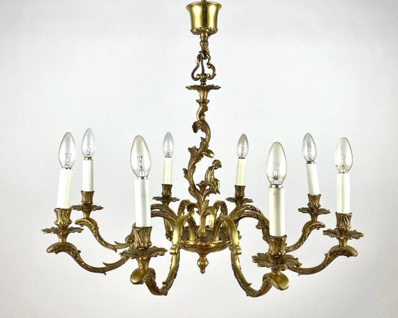 アンティーク ブロンズ 8灯 シャンデリア ヴィンテージブロンズ