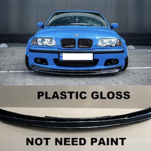 Alerón delantero para BMW E46 CSL MSPORT MTech 2, divisor de parachoques, plástico ABS BRILLO