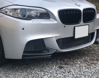 thumbnail image 2 of Carbon Fiber Style Front Bumper Lip Spoiler Kit – For BMW F10 M5 2012-2016 – 4Pcs, M Performance Style, Unbranded 2 of 4