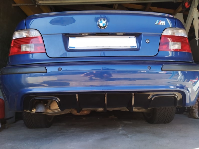 BMW E39 Rear Bumper Diffuser Lip Splitter M5 Spoiler FOR 1 or 2 Exhaust ...