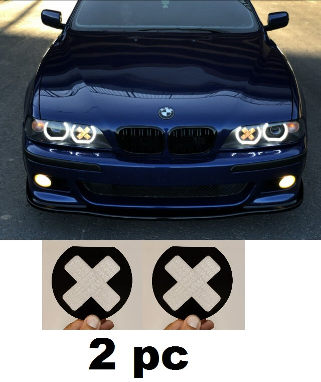 BMW E39 Running Lights Decorative Crosses for Headlights 2pc