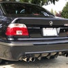Custom Fit License Plate Frame For BMW E34 M5 – Black ABS Plastic With 3M Adhesive