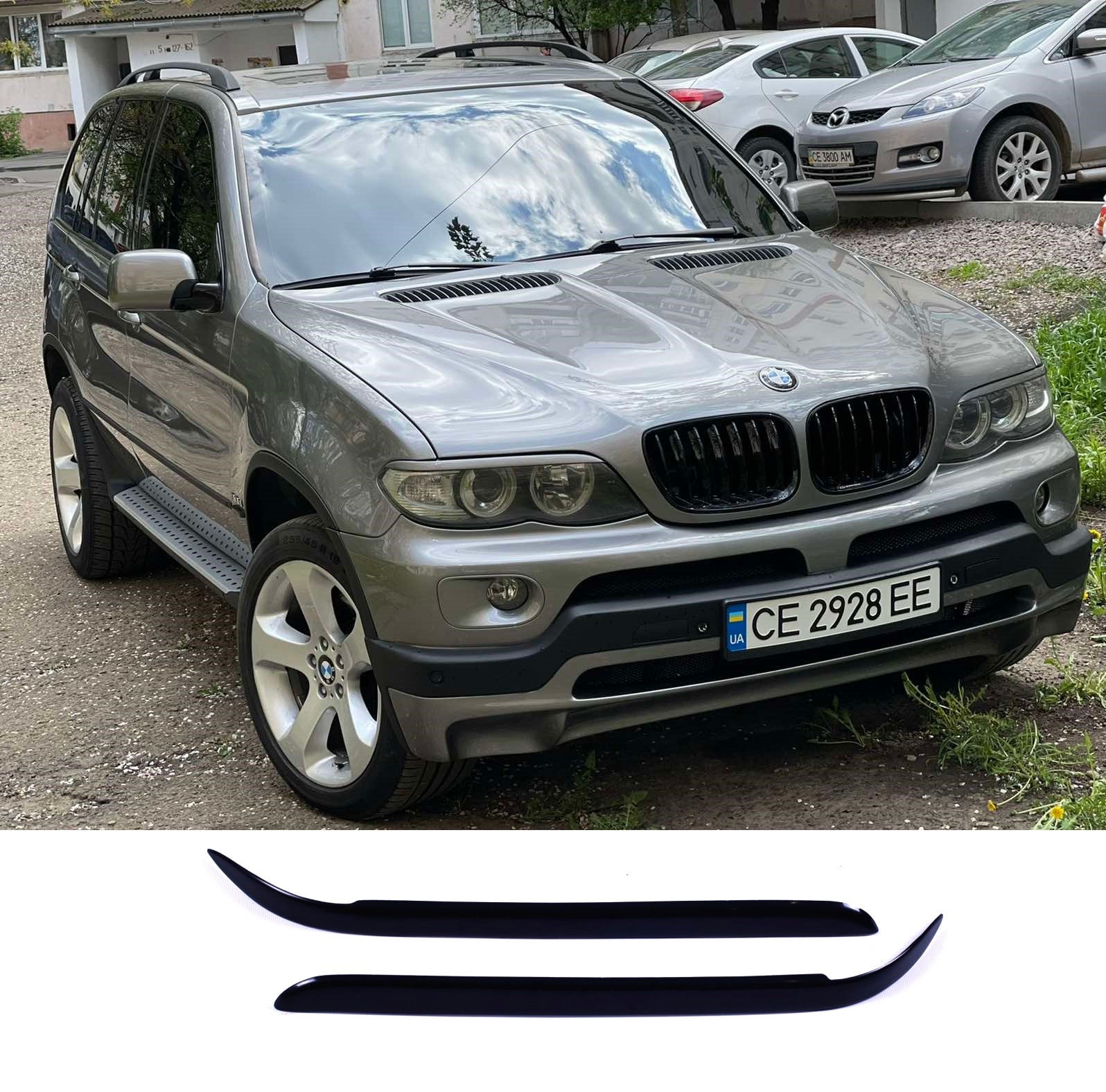 bmw e53 X5 LCI headlight eye lid brows eyelids EYEBROWS COVER 04-06