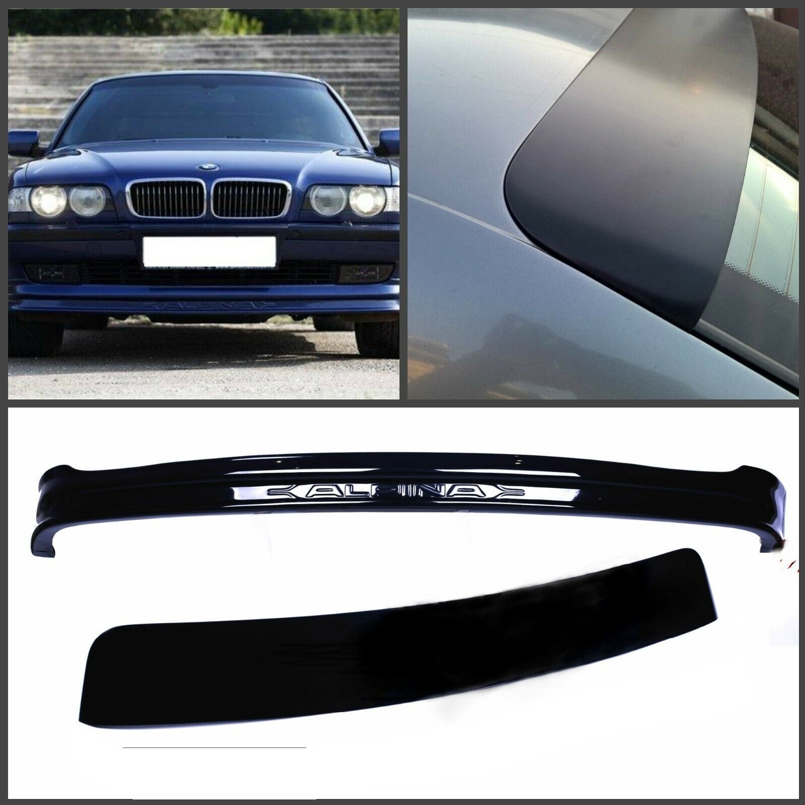MASO Car Front Spoilers 4 Pcs Front Carbon Fin Splitter Exterior Emblems  Set Black