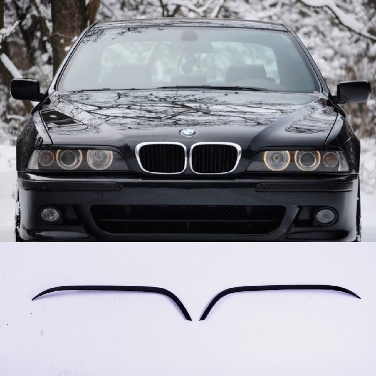 Bmw E39 Eyebrows Headlight Spoiler Lightbrows Eye Lids Brows Covers Set 