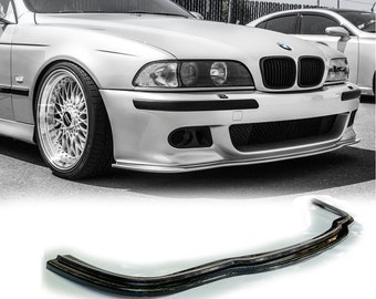 Difusor de parachoques delantero BMW E39 para parachoques M, difusor de parachoques, alerón de plástico ABS brillante + herrajes (difusor delantero BMW E39)