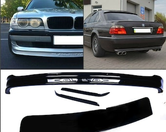 bmw E38 Alpina front bumper lip spoiler + for window + headlights pads 3pc
