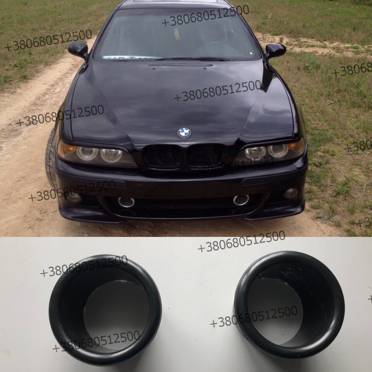 Bmw E39 Rings to M Bumper Grille for BMW 5 SERIES E39 M Bumper Grid Black  2pc 