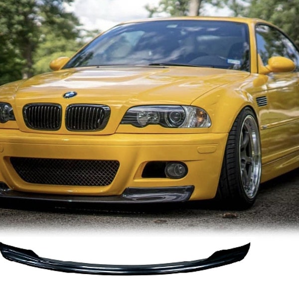 bmw E46 csl Front lip spoiler M3 bumper Splitter CSL style abs plastic - gloss