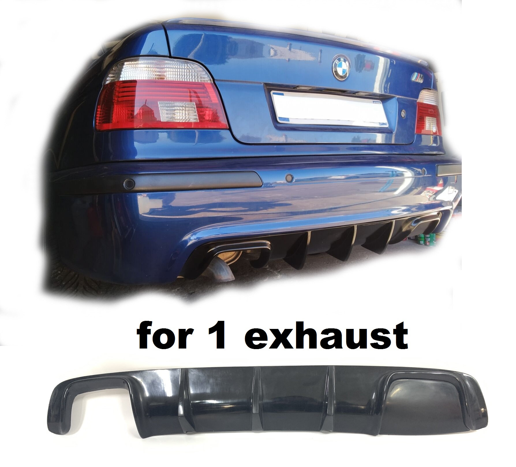 BMW E39 Heckstoßstange Diffusor Lip Splitter M5 Spoiler FÜR 1 oder