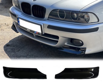 Spoiler delantero lateral para BMW E39 CSL, compatible con M y M5, con divisor de parachoques - Plástico brillante.