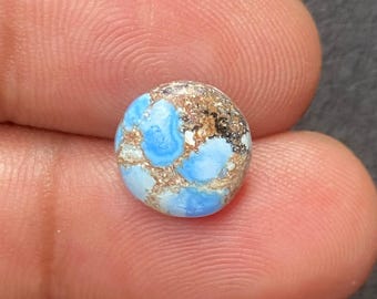 Natural Golden Hills Turquoise Loose Cabochon | Kazakhstan Mine Turquoise | Loose Turquoise for Jewelry Making [ 11x11x03 MM & 2.93  Crt ]