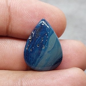 Top Quality Natural Leland Blue Cabochon, Leland Blue Stone, Pear Shape Leland Blue [ 15.30 Cts & 22 x 17 x 05 MM ]