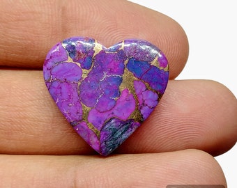 American Purple Mohave Copper Turquoise, Heart Shape Purple Mohave Turquoise [ 17.55 Cts & 23 x 24 x 04 MM ]