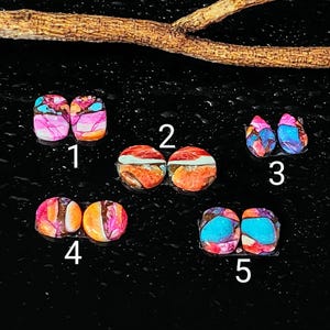 Natural Spiny Oyster Turquoise pair