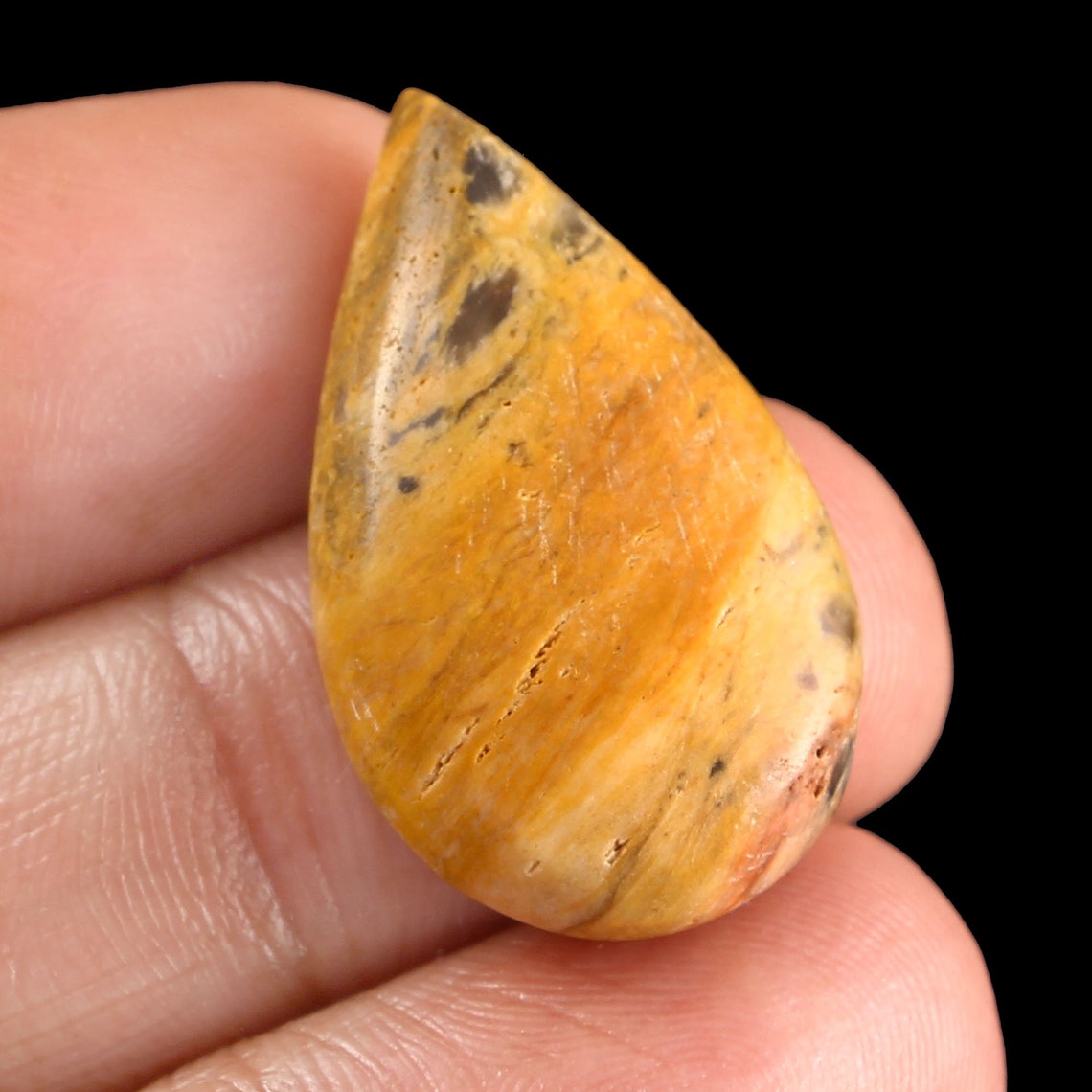 Natural Tiger Skin Jasper Pear Shape Loose Gemstone Cabochon / Etsy