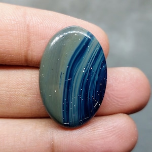 Top Quality Natural Leland Blue Cabochon, Leland Blue Stone, Oval Shape Leland Blue [ 28.95 Cts & 31 x 21 x 05 MM ]