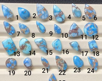 Natural Golden Hills Turquoise Loose Cabochon | Kazakhstan Mine Turquoise | Loose Turquoise for Jewelry Making