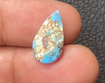 Natural Golden Hills Turquoise Loose Cabochon | Kazakhstan Mine Turquoise | Loose Turquoise for Jewelry Making [ 18x10x03 MM & 3.63  Crt ]