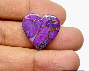 American Purple Mohave Copper Turquoise, Heart Shape Purple Mohave Turquoise [ 17.45 Cts & 23 x 24 x 04 MM ]