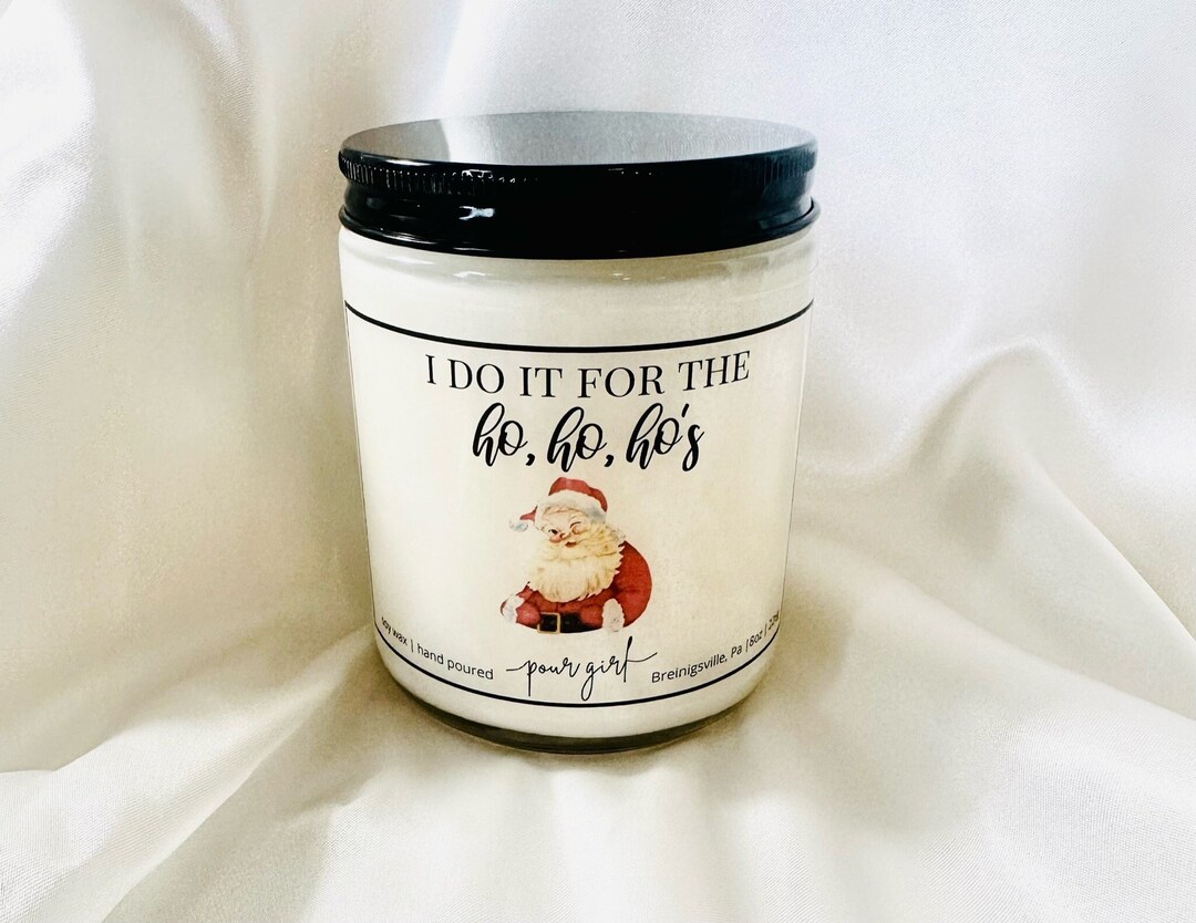 Ho Ho Ho Candle Scented Soy Candles Christmas Gift Secret Etsy