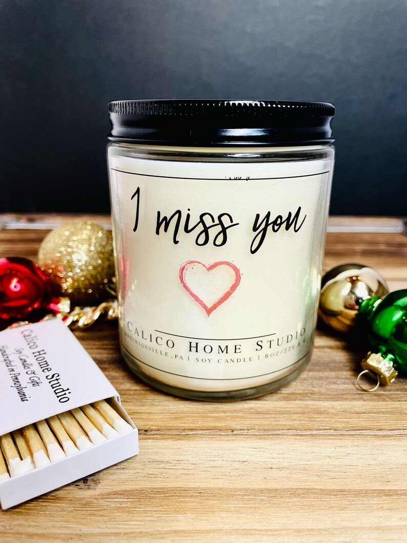 I Miss You Candle Holiday Gift Gifts for Her Gifts for Etsy