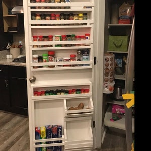 Pantry door storage rack outlet