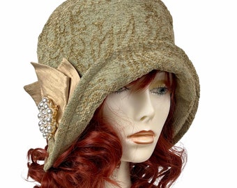 Gatsby tijdperk glamour: 1920 cloche hoed voor een brullende vintage look, vintage hoed, cloche hoed, Flapper stijl, Gatsby hoed, jaren 1920 accessoire, hoed