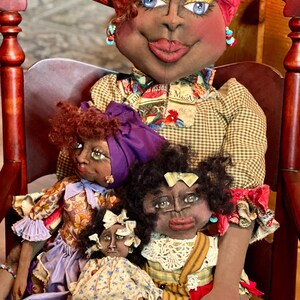 Custom Grandma Bessie, A primitive doll for rustic farmhouse decor, She's a 48 Doll that gets Loads of attention and smiles.. Art Doll image 3